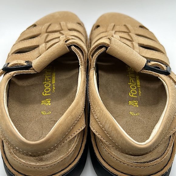 Birkenstock Footprints Tan Buckle Sandals Shoes **Size 38/Size 7-7.5** 🌸🌸 - Picture 9 of 10